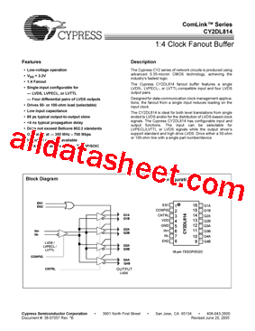 CY2DL814ZXC型号图片