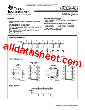 CY5474FCT374T型号图片