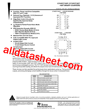 CY54FCT163TLMB型号图片