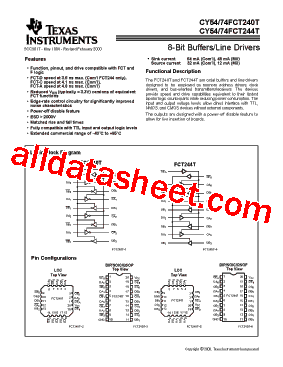 CY54FCT240TDIP型号图片