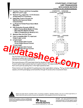 CY54FCT245TLMB型号图片