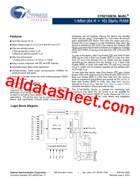 CY62126ESL_13型号图片