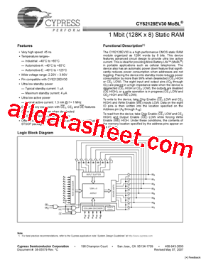 CY62128EV30LL-45ZXA型号图片