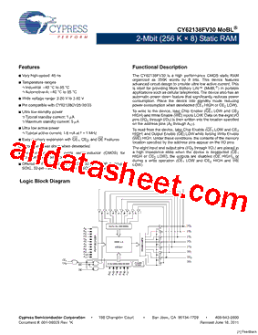 CY62138FV30_11型号图片