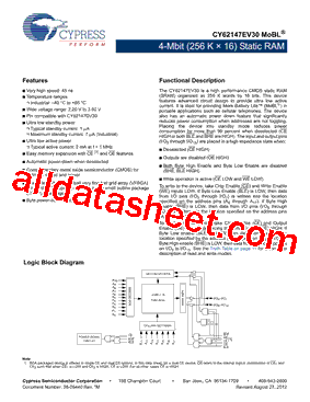 CY62147EV30_12型号图片