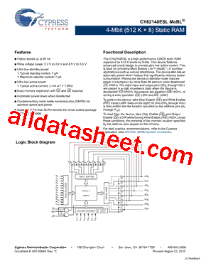 CY62148ESL_10型号图片