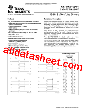 CY74FCT16240T型号图片