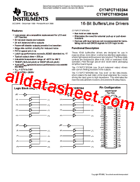 CY74FCT163H244TSSOP型号图片