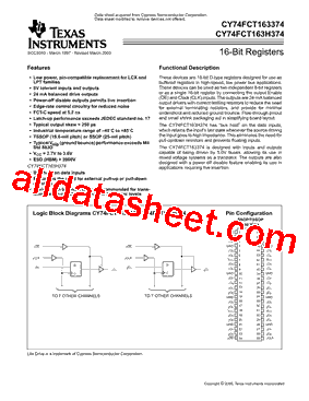 CY74FCT163H374CPVC型号图片