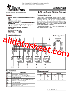 CY74FCT191CTQCT型号图片