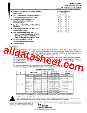 CY74FCT2245CTQCT型号图片