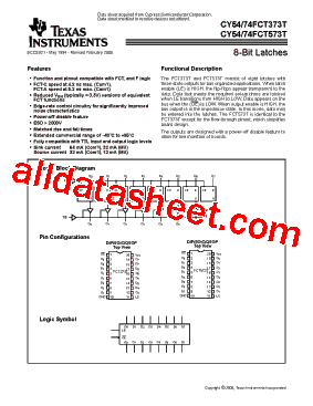 CY74FCT373CTSOCT型号图片