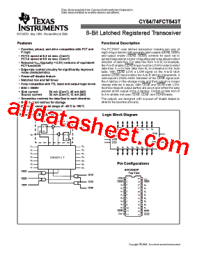 CY74FCT543CTQCT型号图片