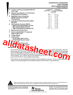 CY74FCT573TSOC型号图片