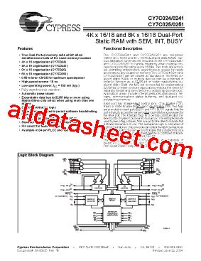 CY7C024-25AC型号图片
