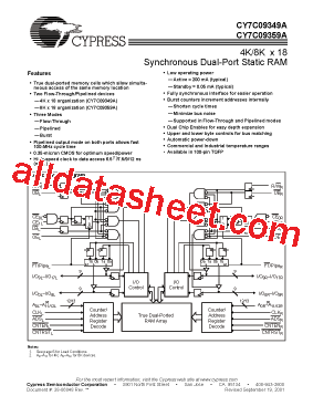 CY7C09349A-9AC型号图片