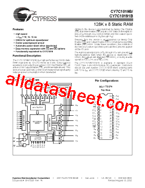 CY7C10191B-10VC型号图片
