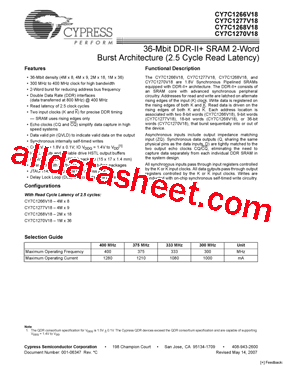 CY7C1277V18-375BZXI型号图片
