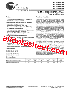 CY7C1317BV18-167BZXC型号图片
