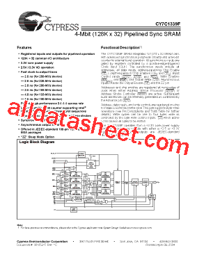 CY7C1339F-133BGI型号图片