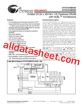 CY7C1372DV25-250AXC型号图片