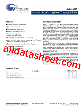 CY7C1385D-133AXI型号图片