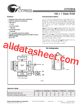 CY7C167A-20PC型号图片