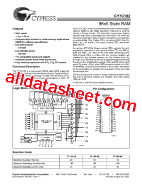 CY7C182-45VC型号图片