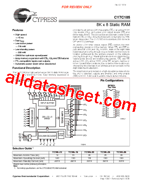 CY7C185-25VI型号图片