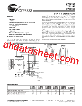 CY7C194-15型号图片