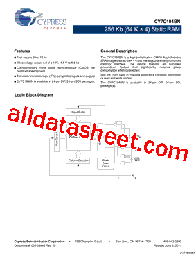 CY7C194BN型号图片