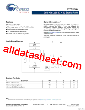 CY7C197BN-15VC型号图片