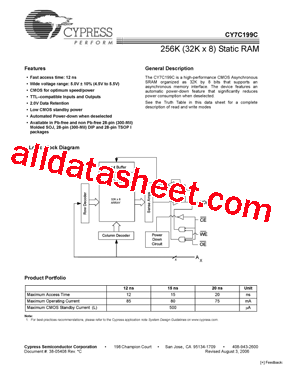 CY7C199C_06型号图片