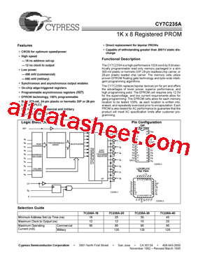 CY7C235A-18PC型号图片