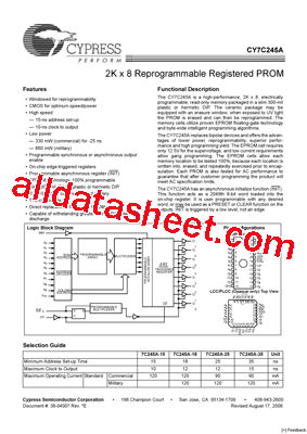 CY7C245A-35QMB型号图片