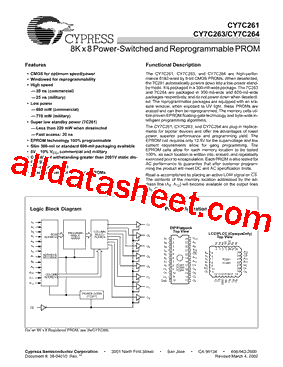 CY7C263-20PC型号图片