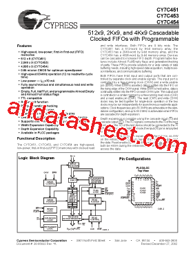 CY7C453-20JC型号图片