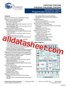 CY8C21345AUTO型号图片