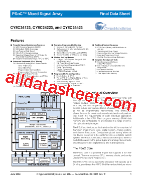 CY8C24423-SPLFE型号图片