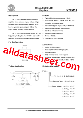 CYT6118AKG型号图片