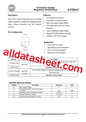 CYT8117TXX型号图片