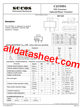 CZT5551型号图片