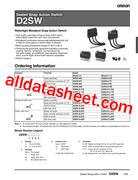 D2SW-01L1DS型号图片