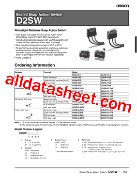 D2SW-01L2TS型号图片