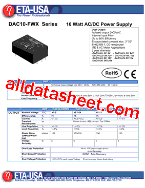 DAC10-20FWX型号图片