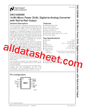 DAC102S085CIMM/NOPB型号图片