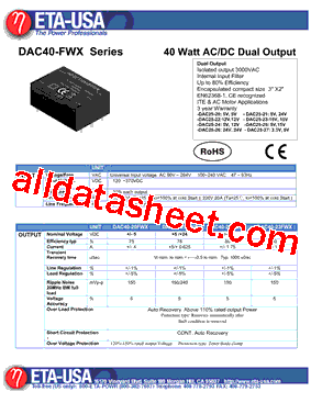 DAC40-21FWX型号图片