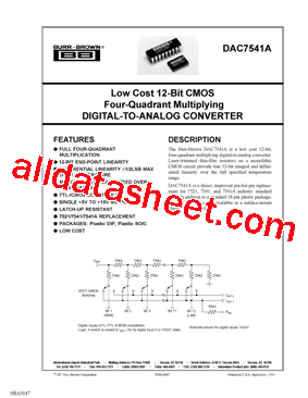 DAC7541AJU型号图片