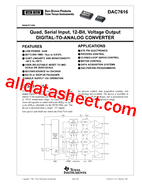 DAC7616UBG4型号图片