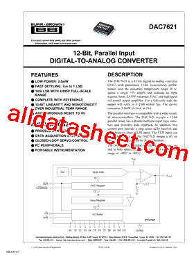 DAC7621EBG4型号图片